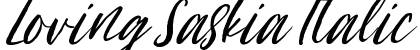 Loving Saskia Italic Regular preview