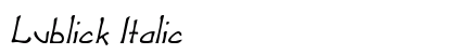 Lublick Italic preview