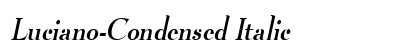 Luciano-Condensed Italic preview