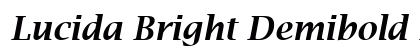 Lucida Bright Demibold Italic Preview