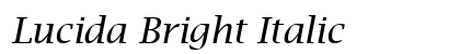 Lucida Bright Italic Preview