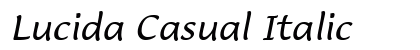 Lucida Casual Italic Preview