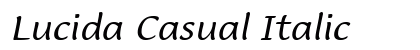 Lucida Casual Italic Preview