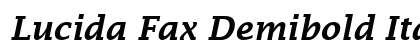 Lucida Fax Demibold Italic Preview