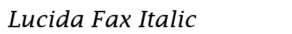 Lucida Fax Italic Preview