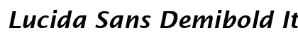 Lucida Sans Demibold Italic Preview