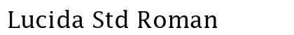 Lucida Std Roman Preview