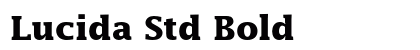 Lucida Std Bold preview