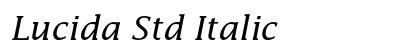 Lucida Std Italic Preview