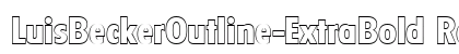 LuisBeckerOutline-ExtraBold Regular Font