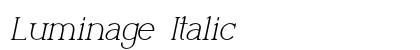 Luminage Italic Preview