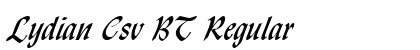 Lydian Csv BT Regular Font