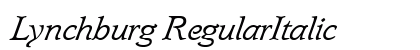 Lynchburg RegularItalic Font