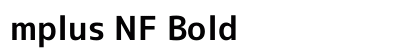mplus NF Bold Preview
