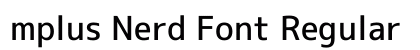 mplus Nerd Font Regular preview