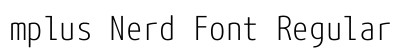 mplus Nerd Font Regular preview