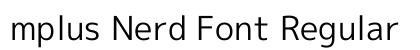 mplus Nerd Font Regular preview
