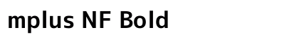 mplus NF Bold Preview