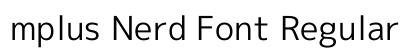 mplus Nerd Font Regular preview