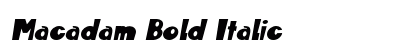 Macadam Bold Italic Preview