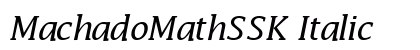 MachadoMathSSK Italic Font