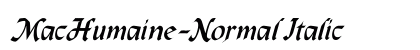 MacHumaine-Normal Italic preview