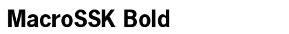 MacroSSK Bold Font