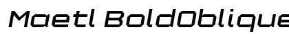 Maetl BoldOblique Preview