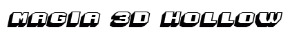 Magia 3D Hollow Italic Preview