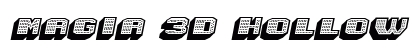 Magia 3D Hollow-Neon Italic Preview