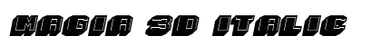 Magia 3D Italic Preview