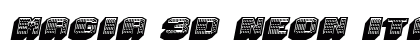 Magia 3D Neon Italic Preview
