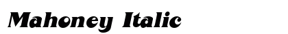 Mahoney Italic Preview