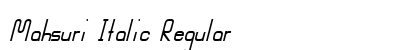 Mahsuri Italic Regular preview