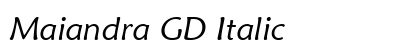 Maiandra GD Italic Preview