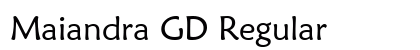 Maiandra GD Regular preview