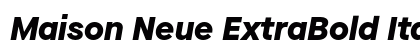 Maison Neue ExtraBold Italic Preview