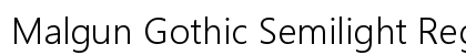 Malgun Gothic Semilight Regular preview