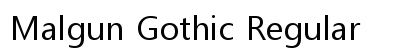 Malgun Gothic Regular Preview