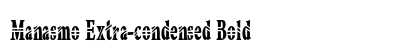 Manasmo Extra-condensed Bold Preview