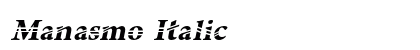 Manasmo Italic Preview