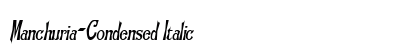Manchuria-Condensed Italic Preview