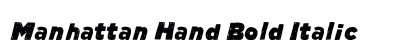 Manhattan Hand Bold Italic Preview
