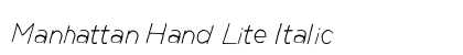 Manhattan Hand Lite Italic Preview