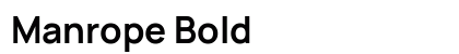Manrope Bold Preview