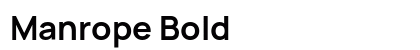 Manrope Bold Preview