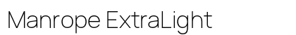 Manrope ExtraLight Preview
