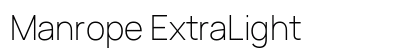 Manrope ExtraLight Preview