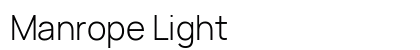 Manrope Light Preview