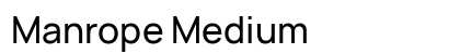 Manrope Medium preview